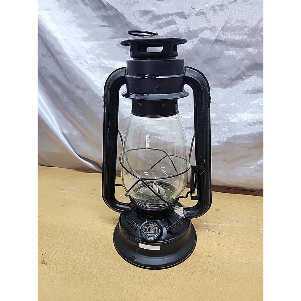 Lamplight Farms Vintage Black Kerosene Oil Lantern  11.5in